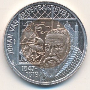 Реверс монеты Нидерланды, 10 евро, 1997, Йохан ван Олденбарневелт