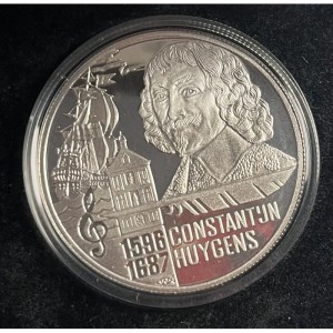 Реверс монеты Нидерланды, 20 евро, 1996, 400 лет со дня рождения Константейна Хёйгенса