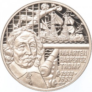 Реверс монеты Нидерланды, 20 евро, 1998, 400 лет со дня рождения Маартена Харперц Тромп