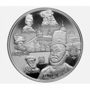 Реверс монеты Нидерланды, 200 евро, 1999, Короли Испании