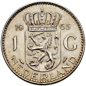 Реверс монеты Нидерланды, 1 гульден, 1954-1967