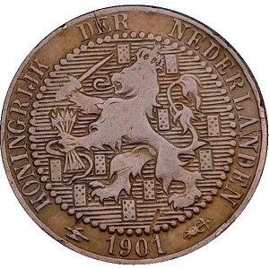 Аверс монеты Нидерланды, 1 цент, 1901