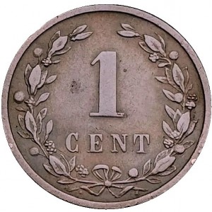 Реверс монеты Нидерланды, 1 цент, 1901