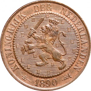 Аверс монеты Нидерланды, 2½ цента, 1877-1898