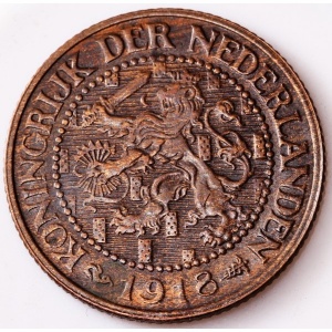 Аверс монеты Нидерланды, 2½ цента, 1912-1941