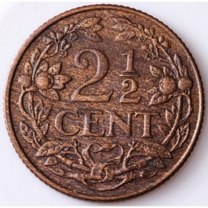 Реверс монеты Нидерланды, 2½ цента, 1912-1941