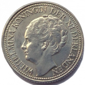 Аверс монеты Нидерланды, 25 центов, 1926-1945