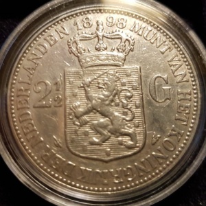 Реверс монеты Нидерланды, 2½ гульдена, 1898