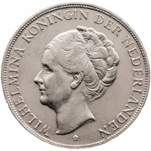Аверс монеты Нидерланды, 2½ гульдена, 1929-1940