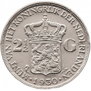 Реверс монеты Нидерланды, 2½ гульдена, 1929-1940