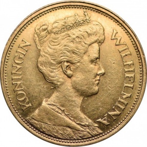 Аверс монеты Нидерланды, 5 гульденов, 1912