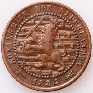 Аверс монеты Нидерланды, 1 цент, 1877-1900