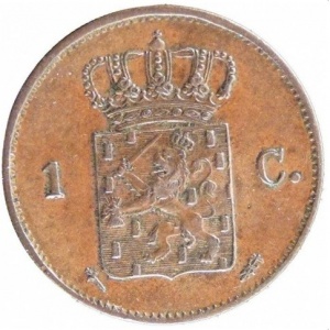 Реверс монеты Нидерланды, 1 цент, 1860-1877