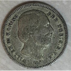 Аверс монеты Нидерланды, 25 центов, 1849-1890