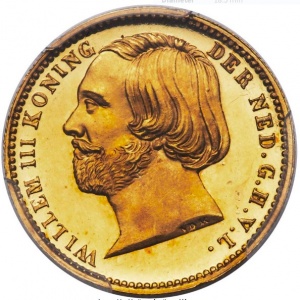 Аверс монеты Нидерланды, 5 гульденов, 1850-1851