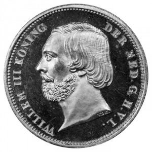 Аверс монеты Нидерланды, 10 гульденов, 1850-1851