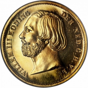Аверс монеты Нидерланды, 20 гульденов, 1850-1853
