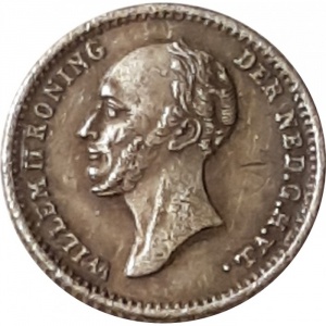 Аверс монеты Нидерланды, 5 центов, 1848