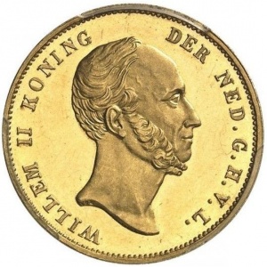 Аверс монеты Нидерланды, 20 гульденов, 1848