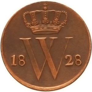 Аверс монеты Нидерланды, ½ цента, 1819-1837