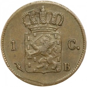 Реверс монеты Нидерланды, 1 цент, 1819-1837