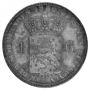 Реверс монеты Нидерланды, 1 гульден, 1840
