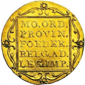 Реверс монеты Нидерланды, 1 дукат, 1814-1816