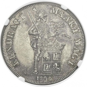Реверс монеты Нидерланды, 1 рейксдальдер, 1809, Воин на реверсе