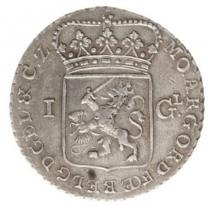 Аверс монеты Нидерланды, 1 гульден, 1795-1796, Надпись: "MO ARG ORD FŒD BELG D GEL & C Z"