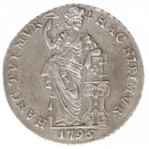 Реверс монеты Нидерланды, 1 гульден, 1795-1796, Надпись: "MO ARG ORD FŒD BELG D GEL & C Z"