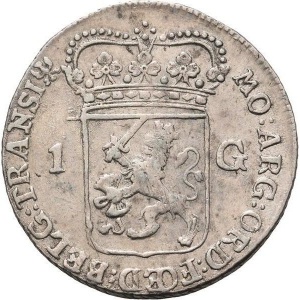 Аверс монеты Нидерланды, 1 гульден, 1795-1796, Надпись: "MO ARG ORD FŒD BELG TRANSI"