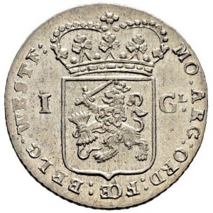 Аверс монеты Нидерланды, 1 гульден, 1795-1796, Надпись: "MO ARG ORD FŒD BELG WESTF"