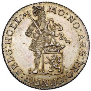 Реверс монеты Нидерланды, 1 рейксдальдер, 1796-1806