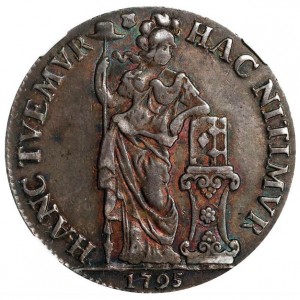 Аверс монеты Нидерланды, 3 гульдена, 1795-1796, Надпись: "MO ARG ORD FOED BELG TRAI"