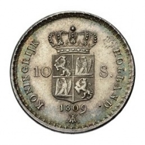 Реверс монеты Нидерланды, 10 стюверов, 1807-1809