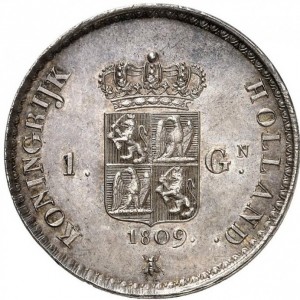 Реверс монеты Нидерланды, 1 гульден, 1808-1810