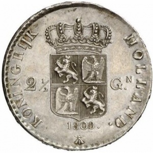 Реверс монеты Нидерланды, 2½ гульдена, 1808