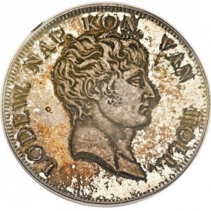 Аверс монеты Нидерланды, 1 рейксдальдер, 1809, Герб на реверсе