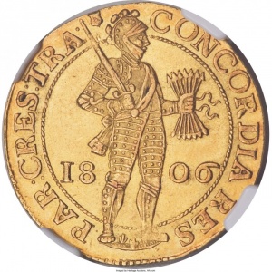 Аверс монеты Нидерланды, 2 дуката, 1806-1808