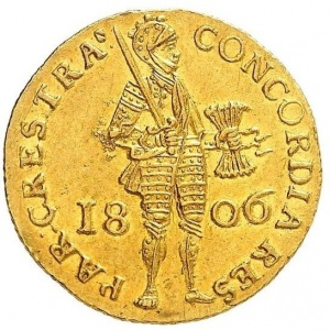 Аверс монеты Нидерланды, 1 дукат, 1806-1808