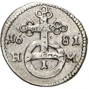 Реверс монеты Саксен-Гота-Альтенбург, 1 пфенниг, 1681