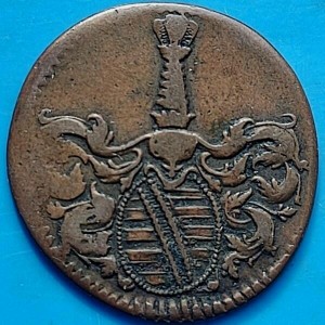 Аверс монеты Саксен-Гота-Альтенбург, 1½ пфеннига, 1744-1750