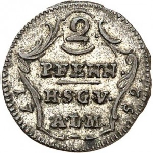 Реверс монеты Саксен-Гота-Альтенбург, 2 пфеннига, 1752