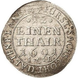 Реверс монеты Саксен-Гота-Альтенбург, ¹⁄₁₂ талера, 1691