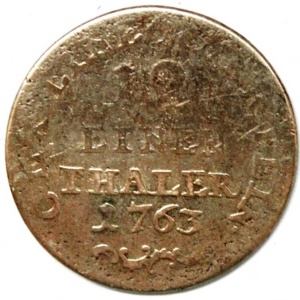 Реверс монеты Саксен-Гота-Альтенбург, ¹⁄₁₂ талера, 1763-1764