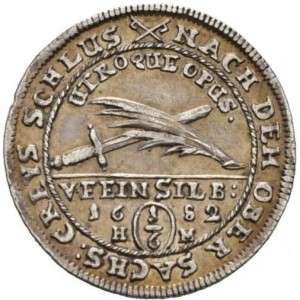 Реверс монеты Саксен-Гота-Альтенбург, ⅙ талера, 1682