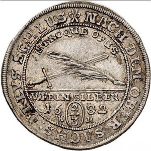 Реверс монеты Саксен-Гота-Альтенбург, ⅔ талера, 1682