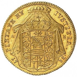 Реверс монеты Саксен-Гота-Альтенбург, 1 дукат, 1732