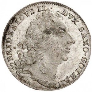 Аверс монеты Саксен-Гота-Альтенбург, 1/24 талера, 1732, Смерть Фридриха II
