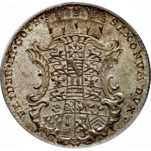 Аверс монеты Саксен-Гота-Альтенбург, 1/24 талера, 1755, 200 лет Аугсбургскому миру